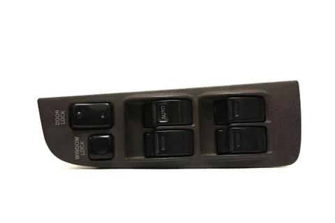 Control unit electric windows on a white background Stock Photos