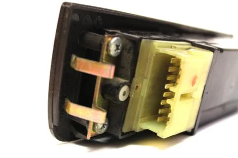 Control unit electric windows on a white background Stock Photos