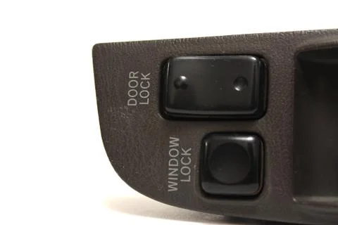 Control unit electric windows on a white background Stock Photos