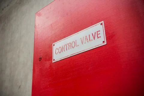 Control valve sign Stock Photos
