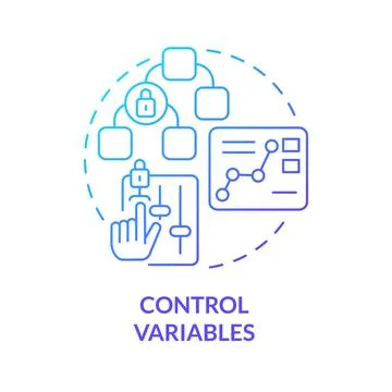 Control variables blue gradient concept icon Stock Illustration