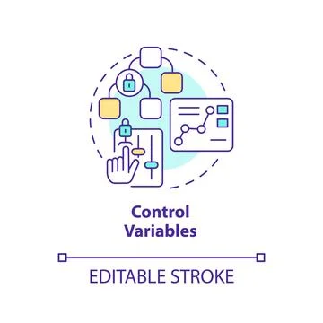 Control variables concept icon Stock Illustration