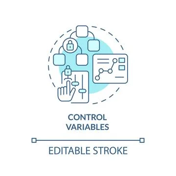 Control variables turquoise concept icon Stock Illustration