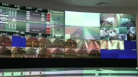 Control video surveillance Stock Footage 10840038