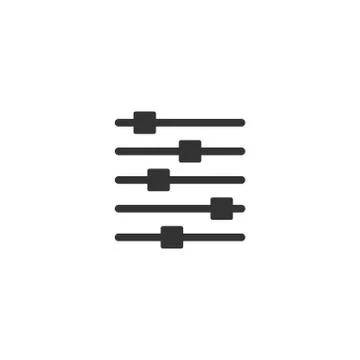 Control volume icon in flat style. Audio adjusting sign vector illustration o 스톡 일러스트