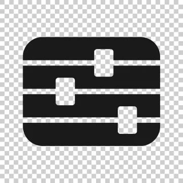 Control volume icon in flat style. Audio adjusting sign vector illustration o 스톡 일러스트