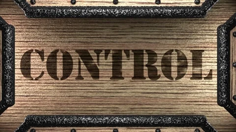 Control on wooden stamp Stock Footage 8651303