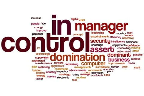 In control word cloud Stock Illustration