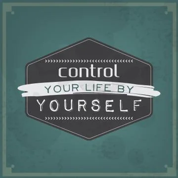 Control your life by yourself イラスト素材