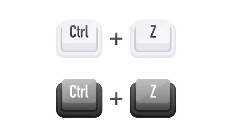 Control Z Shortcut Keys Undo and Redo Function for Editing 스톡 동영상 315147971