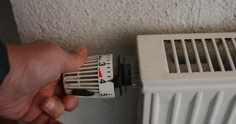 Controler on heating Stock Footage 213546993
