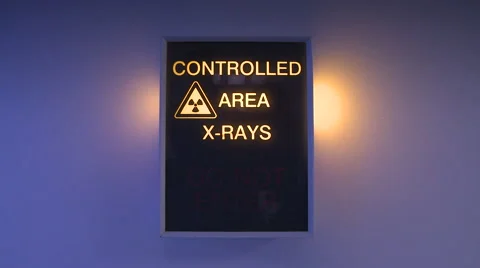 Controlled Area Xray Sign Stock Footage 47713125