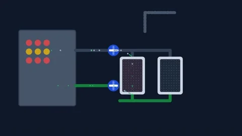 Controlled Atmosphere Co2 Adsorption Scrubber Schematic for Fruit Cold Stor.. Vídeo Stock 348472025
