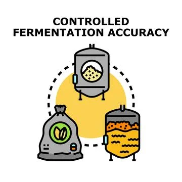 Controlled fermentation accuracy process for craft production Stock Illustration
