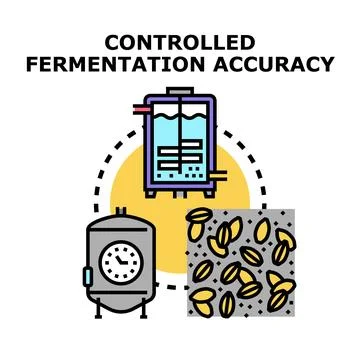 Controlled fermentation process and accuracy concept Stock Illustration