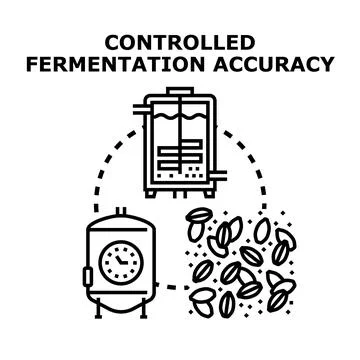 Controlled fermentation process and accuracy concept Stock Illustration