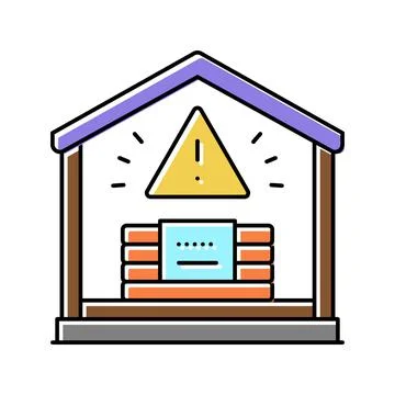 Controlled implosions dynamite color icon vector illustration Stock Illustration