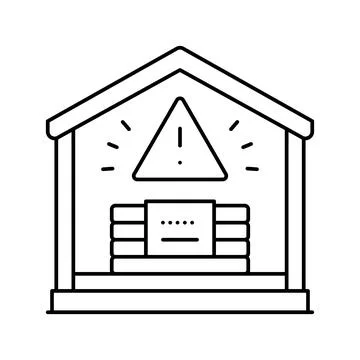 Controlled implosions dynamite line icon vector illustration Stock Illustration