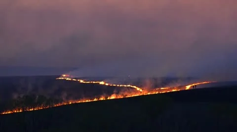 Controlled Prairie Burn Stock Footage 12606288
