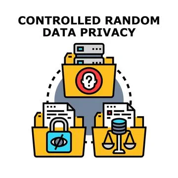 Controlled random data privacy concept protecting information イラスト素材