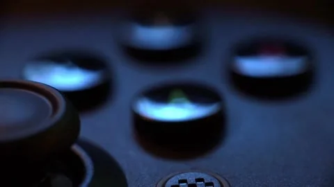 Controller Action Buttons Focus In Stock Footage 189105256