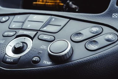 The controller of the air conditioner in the car Stock Photos