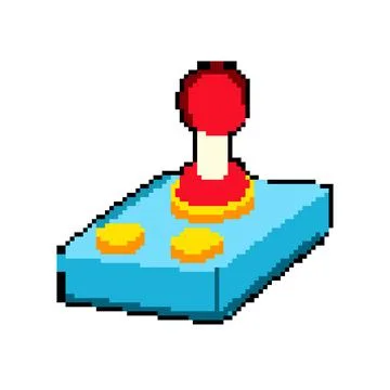 Controller arcade joystick pixel art vector illustration 스톡 일러스트