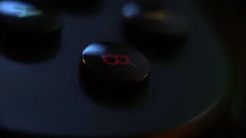 Controller Close Up Action Buttons Stock Footage 189101646