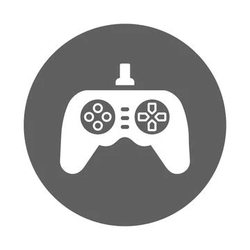 Controller, game icon. gray vector graphics. Stock Illustration