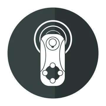 Controller game vr device shadow Illustrazione stock