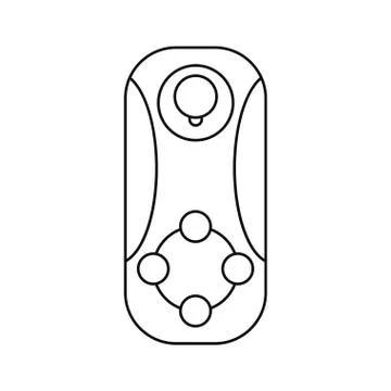 Controller game vr device thin line Stock Illustration