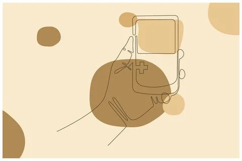 Controller Gripped In Hand Background Vector Stock Illustration