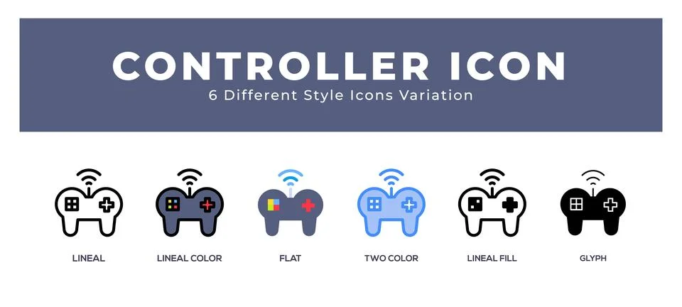 Controller icon set. vector illustration. Illustrazione stock