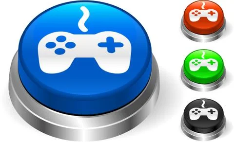 Controller on Internet Button Stock Illustration