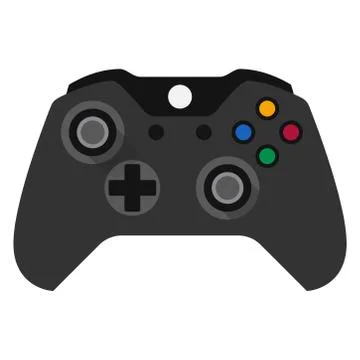 Controller joystick game play accessory gamer illustration button entertainme Stock Illustration