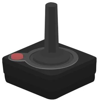 Controller joystick game play accessory gamer illustration button Stockillustratie