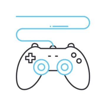 Controller line icon, outline symbol, vector illustration, concept sign Illustrazione stock