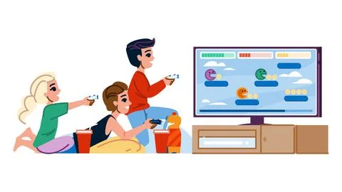Controller playing video games hobby kid vector 스톡 일러스트