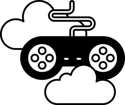 Controller is positioned in the middle of the image Stock Illustration