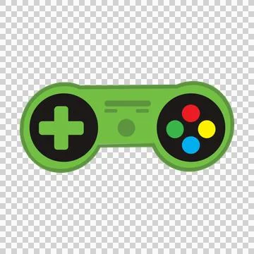 Controller Simple Shape Icon With Round And Flat outline Stock Illustration