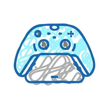 Controller stand icon doodle illustration Stockillustratie