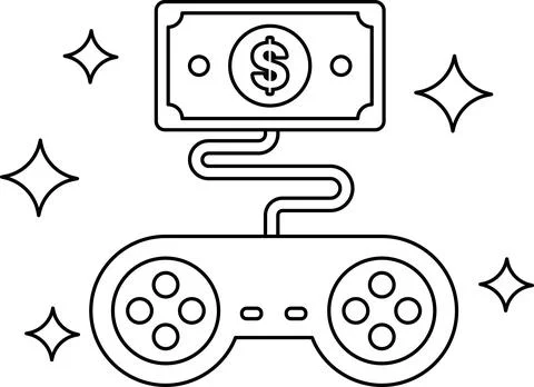 The controller is surrounded by a string Stock Illustration