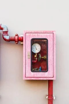 Controller of water sprinkler and fire fighting system Foto stock