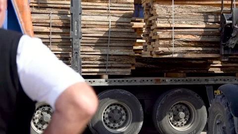 The controller worker controls the quality of loading the truck with ash. Ash Stock Footage 231553084