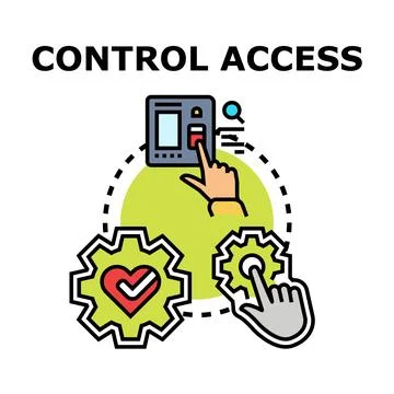 Controlling access, security system, and process management concept イラスト素材