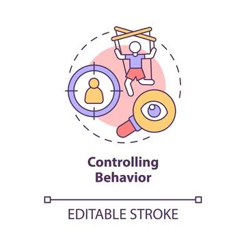 Controlling behavior concept icon イラスト素材