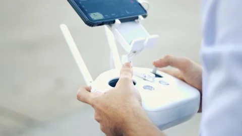 Controlling drone Stock Footage 88644805