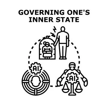 Controlling human inner state using artificial intelligence and data イラスト素材