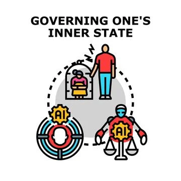 Controlling human inner state using artificial intelligence and data 스톡 일러스트