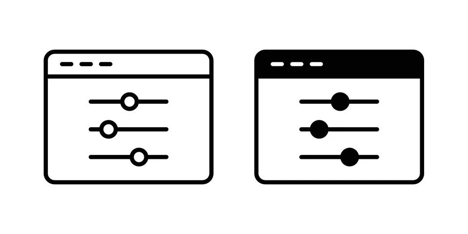 Controls icon concept. best for web design Stock Illustration